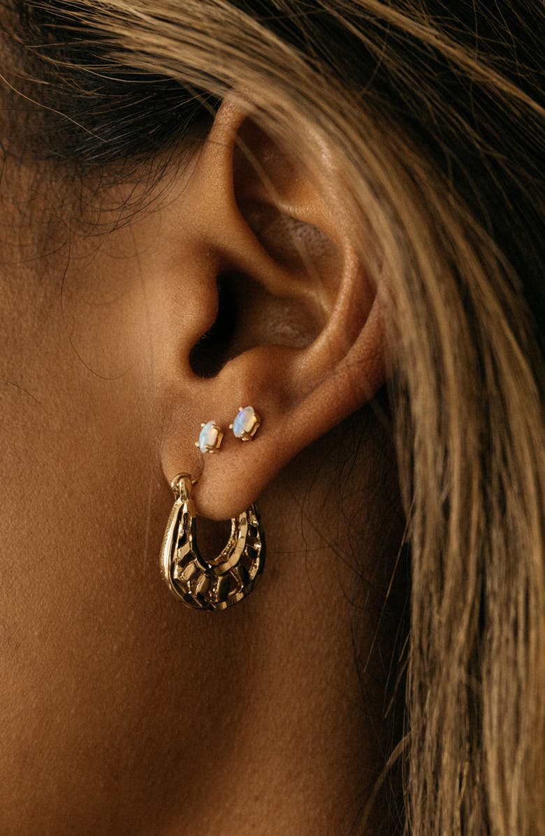 Child of Wild Louise Hoop Earrings, Alternate, color, Gold