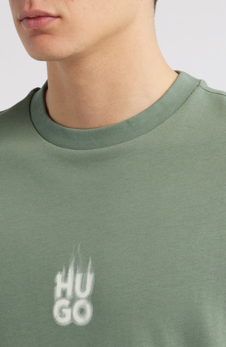 HUGO Dalsar Graphic T-Shirt, Alternate, color, Open Green
