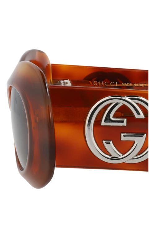 Gucci 51mm Oval Sunglasses In Brown