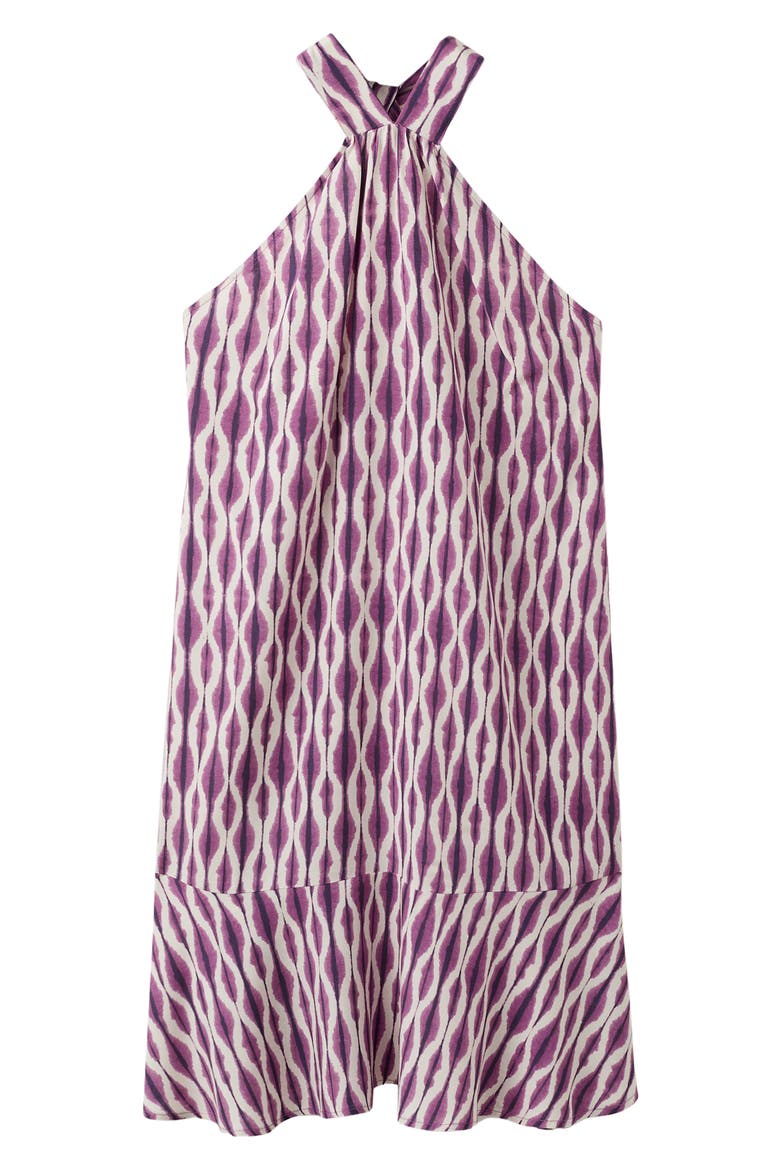 Printed Halter Minidress, Main, color, LILAC