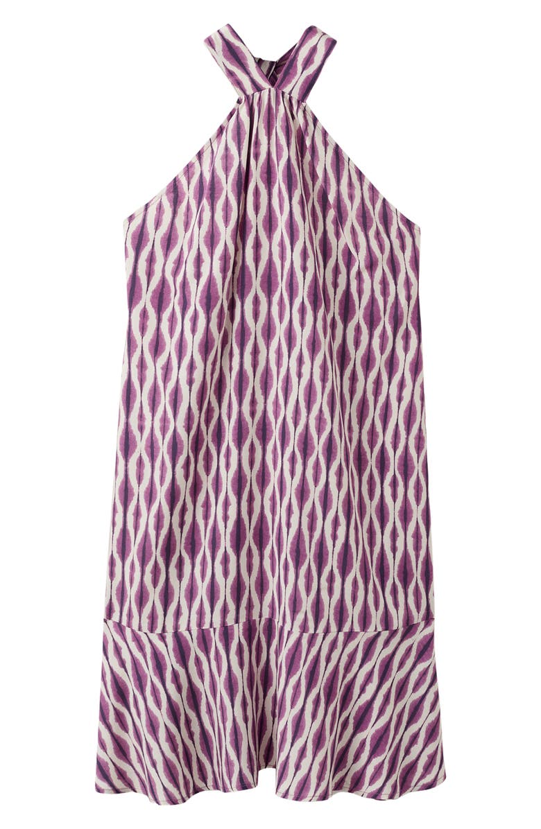 MANGO TEEN Printed Halter Minidress, Main, color, Lilac
