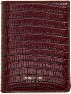 TOM FORD Lizard Embossed T-Line Folding Card Holder