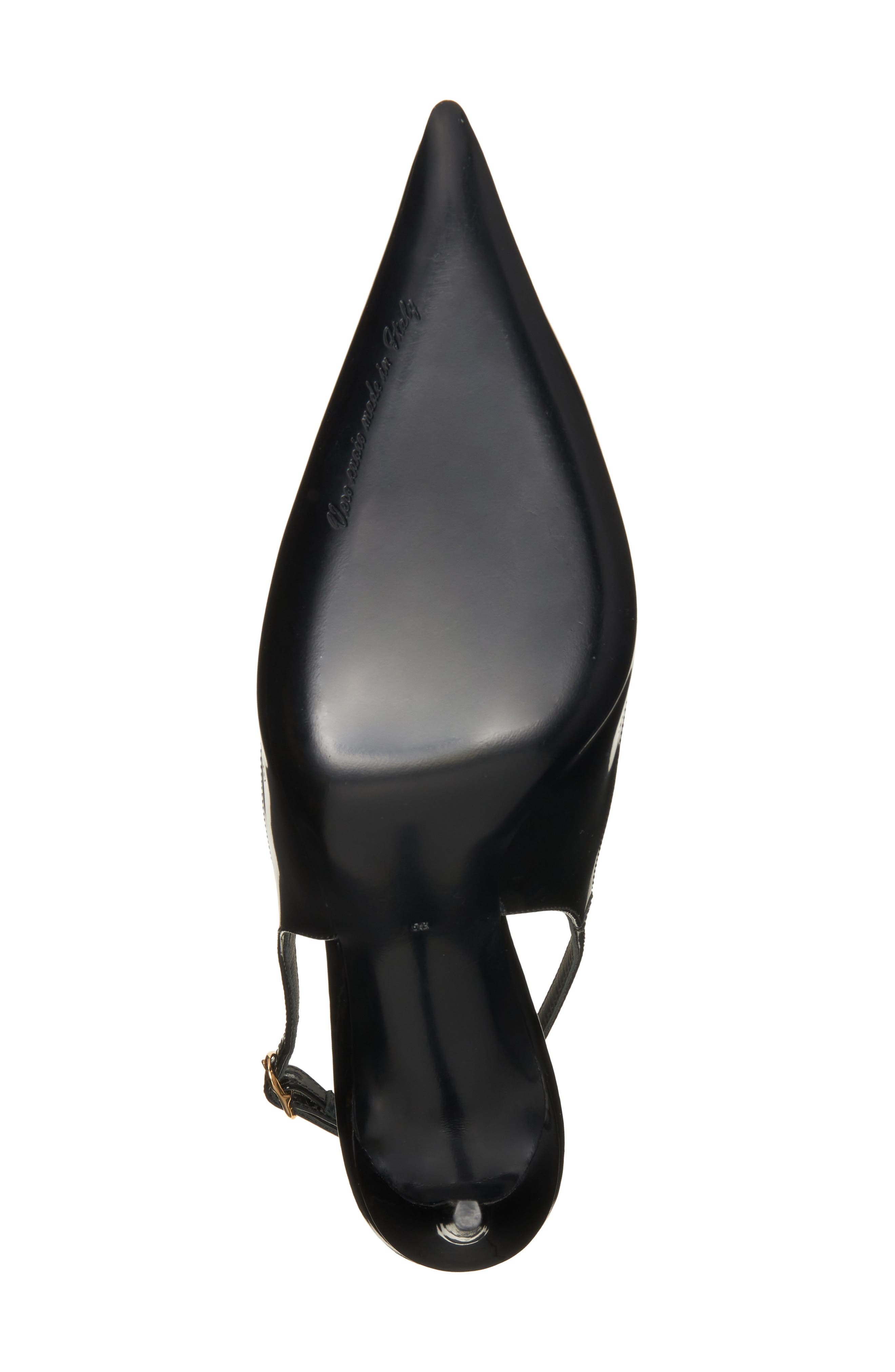 Dolce&Gabbana Lollo Pointed Toe Slingback Pump, Alternate, color, Black