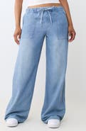 True Religion Drawcord Wide Leg Jeans