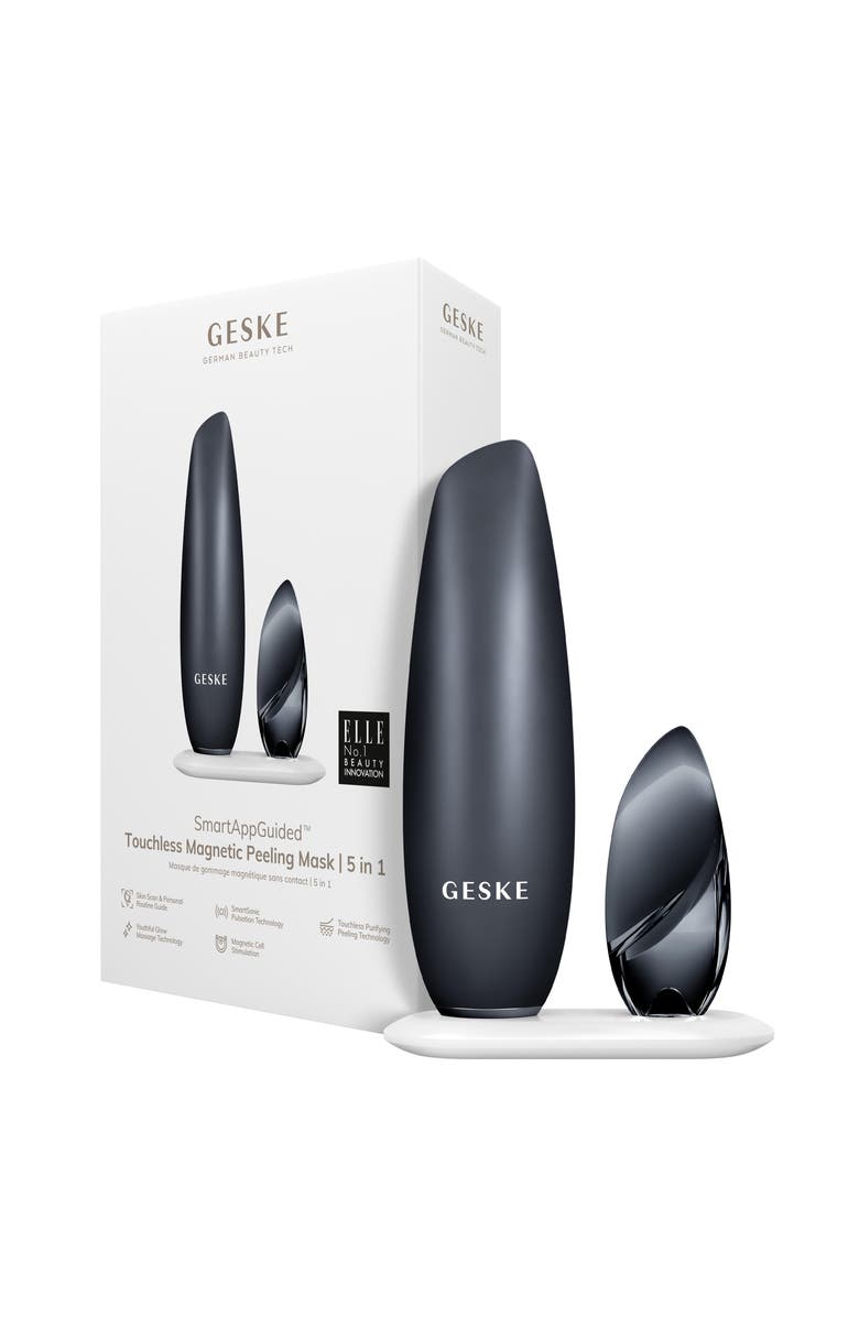 GESKE SmartAppGuided Touchless Magnetic Peeling Mask | 5 in 1, Main, color, Black