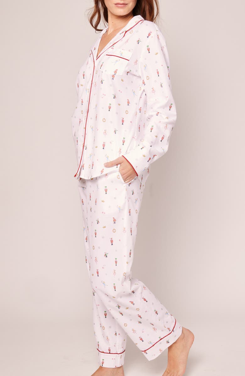 Petite Plume A Night at the Nutcracker Piped Cotton Pajamas, Alternate, color, 