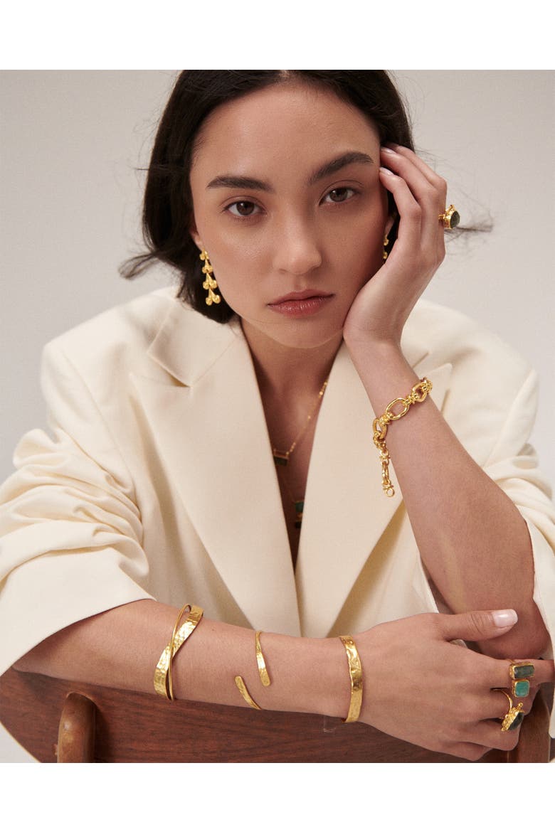 Ekavi Cuff Bracelet, Alternate, color, Gold