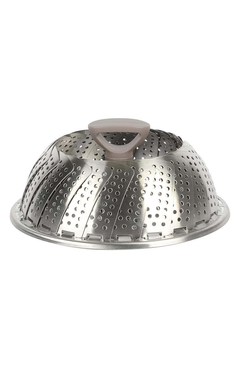 MARTHA STEWART Richburn Stainless Steel Telescopic Folding Steamer Insert, Alternate, color, Silver