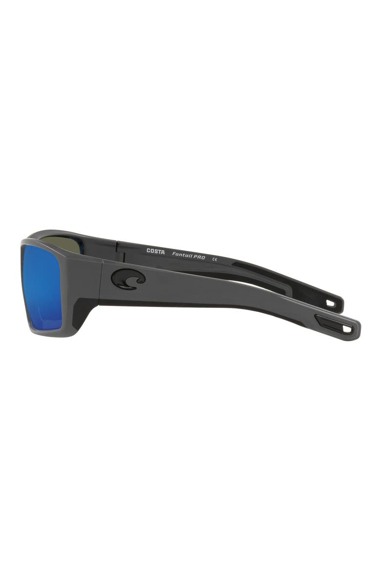 60mm Polarized Rectangular Sunglasses, Alternate, color, GREY BLUE