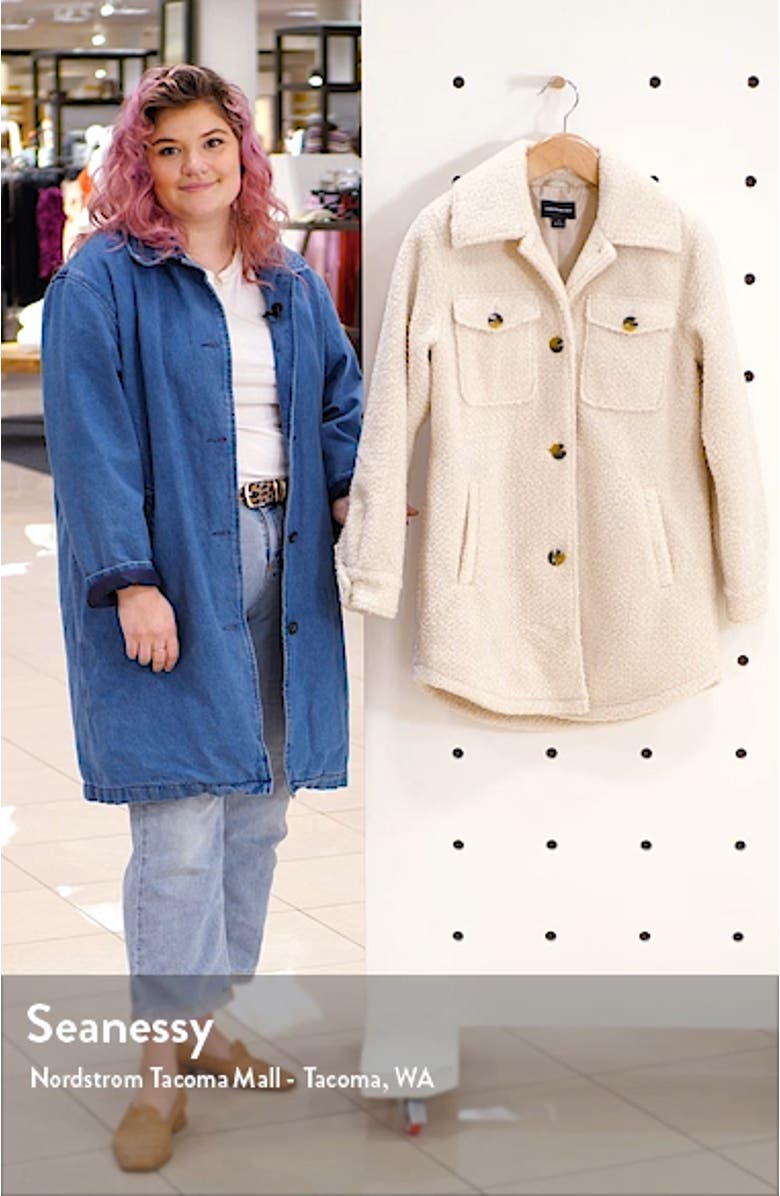 Berber Faux Fur Shirt Jacket, sales video thumbnail