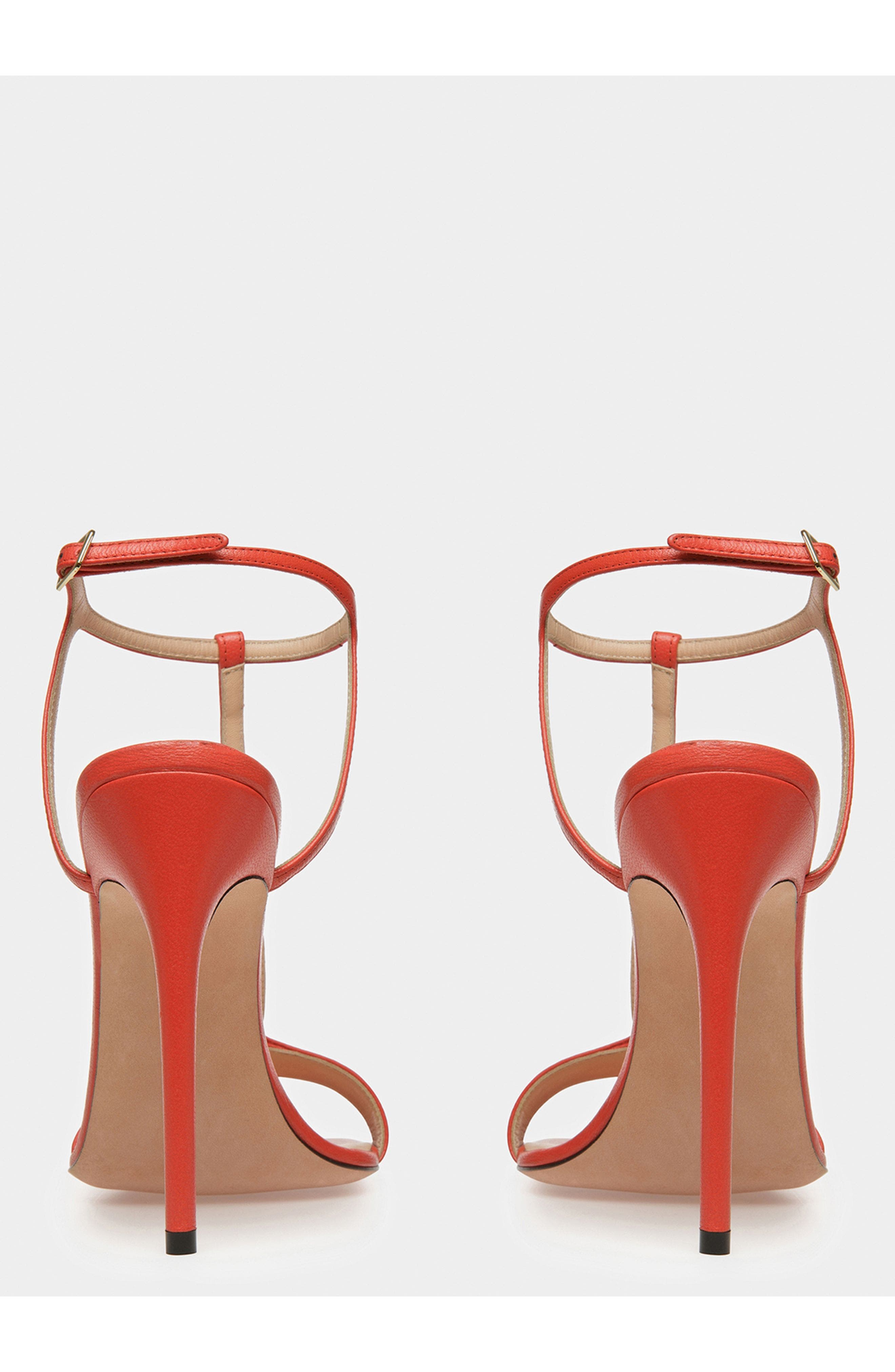 Bally Natalia Leather Sandals, Alternate, color, Orange