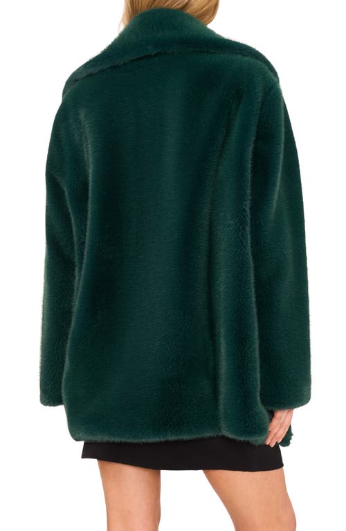 Ted Baker Faux Fur Coat In Green