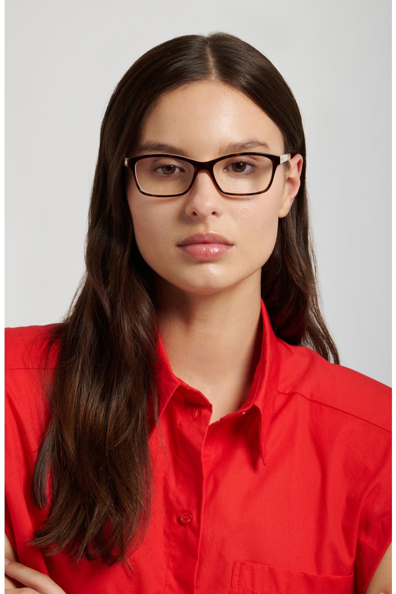 catrina 51mm rectangular optical glasses, Alternate, color, PINK HAVANA PINK