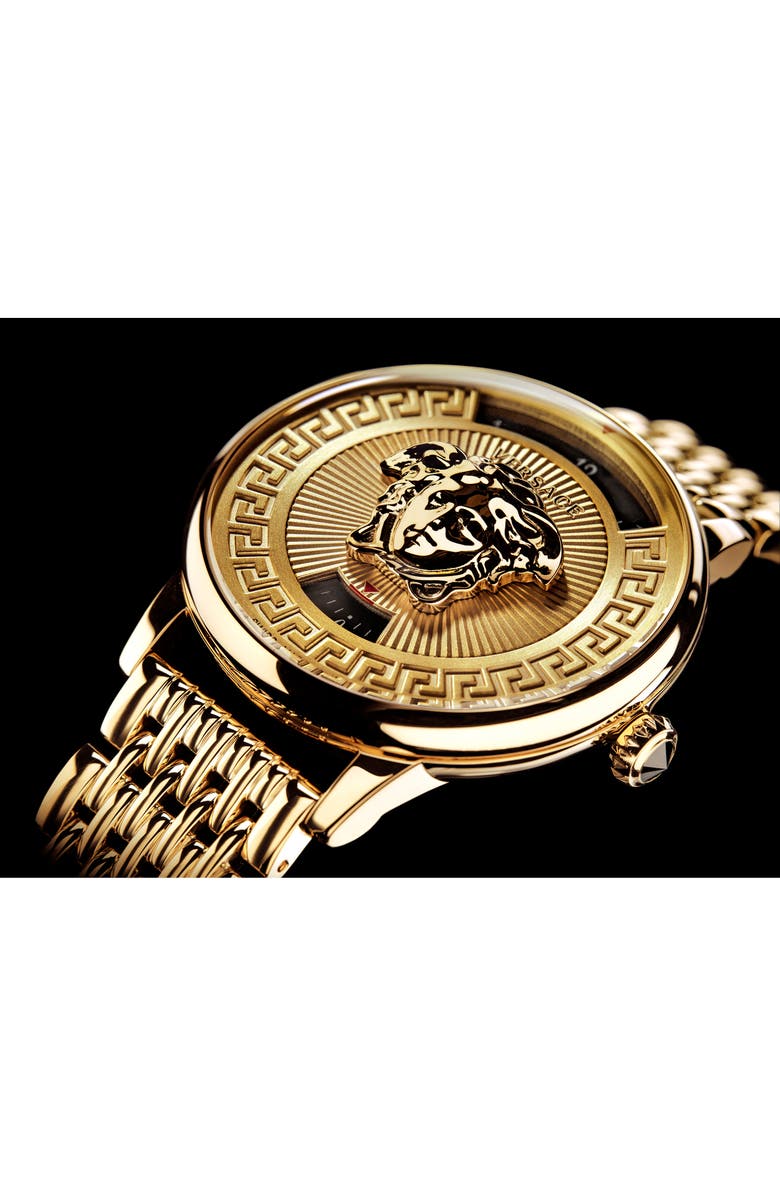 Versace Medusa Icon Bracelet Watch, 38mm, Alternate, color, Gold