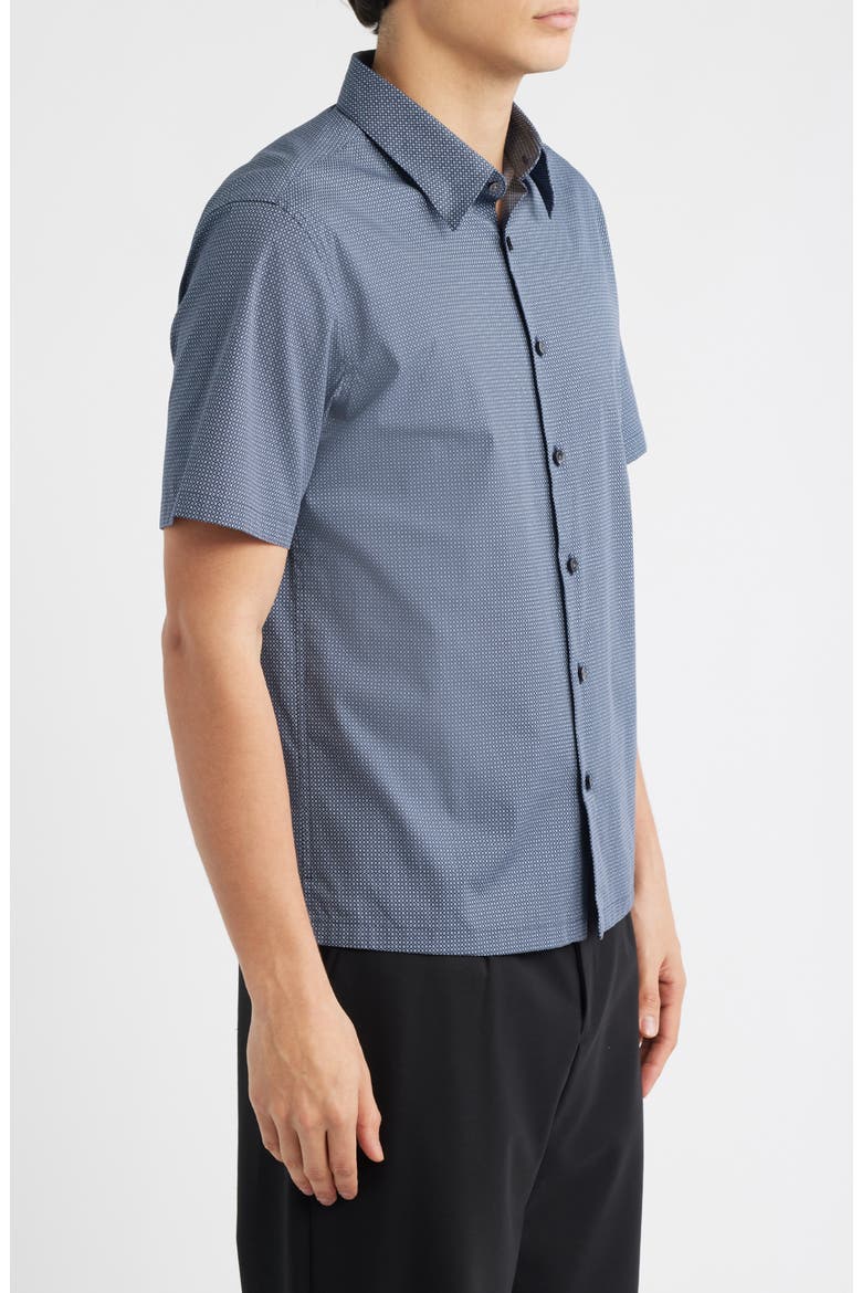 Irving Short Sleeve Stretch Cotton Button-Up Shirt, Alternate, color, OCEAN AIR MULTI