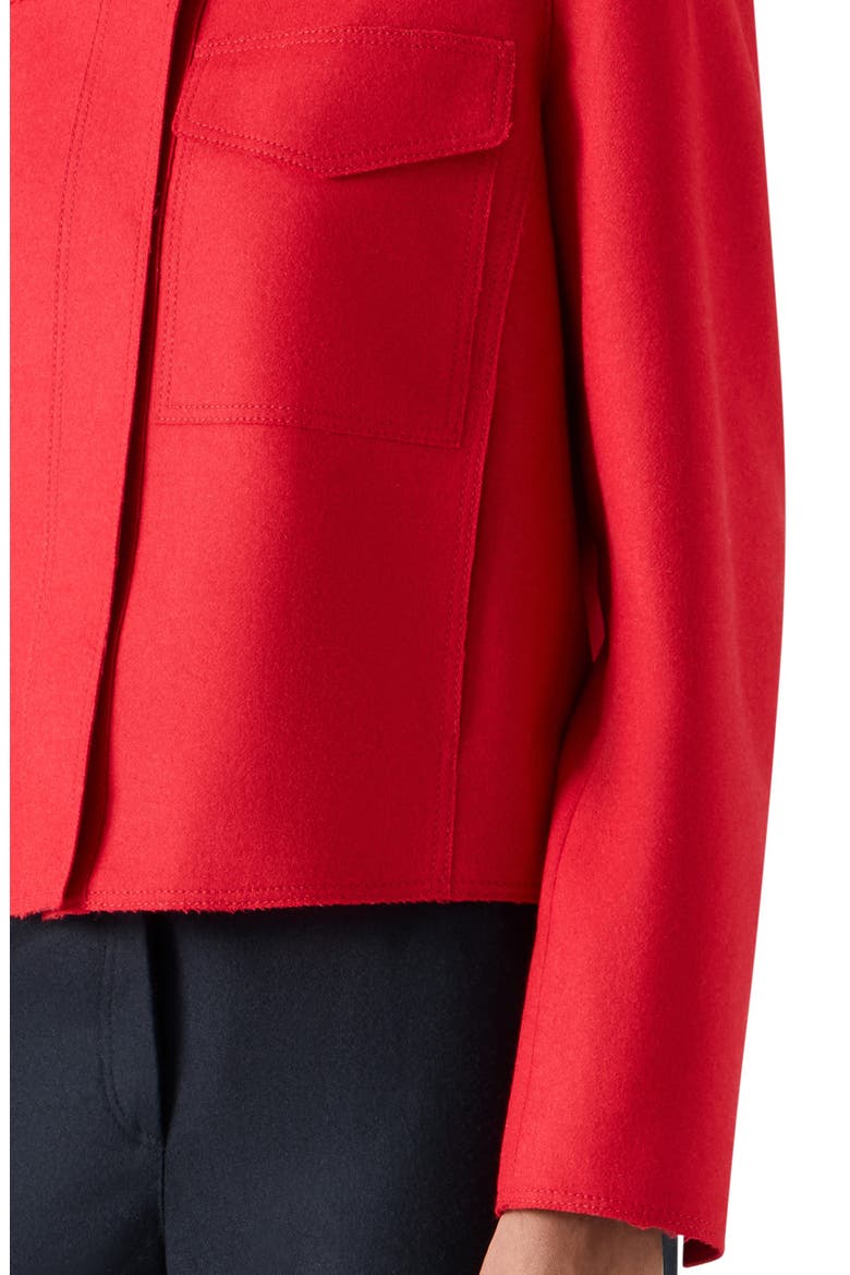 Felted Wool Blend Jacket, Alternate, color, RUSTY RED