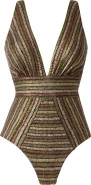 Miraclesuit® Sparkle Sands Odyssey Plunge One-Piece Swimsuit