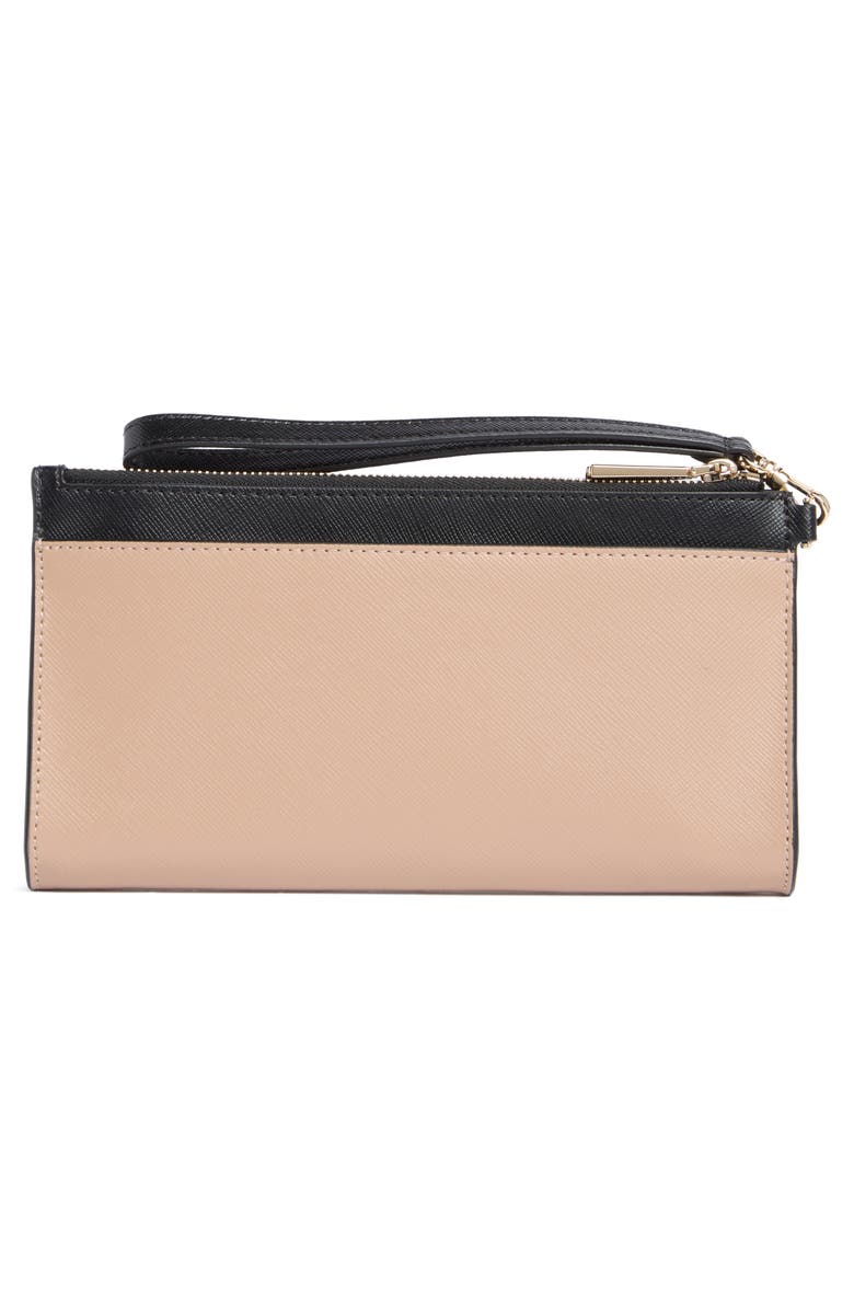 Kate Spade New York madison double zip wristlet wallet, Alternate, color, Toasted Hazelnut Multi