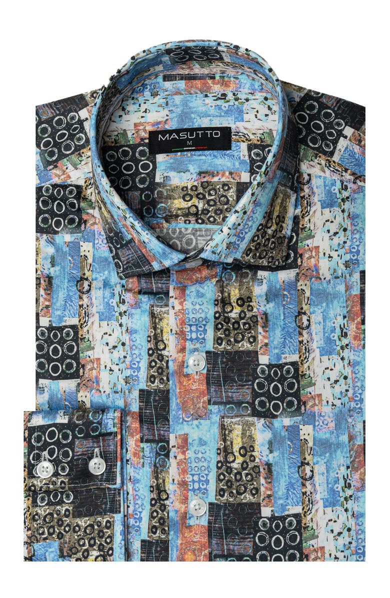 MASUTTO Concord Print Button-Up Long Sleeve Shirt, Main, color, Multicolor