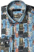 MASUTTO Concord Print Button-Up Long Sleeve Shirt