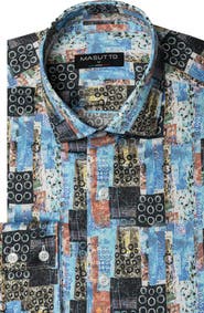MASUTTO Concord Print Button-Up Long Sleeve Shirt