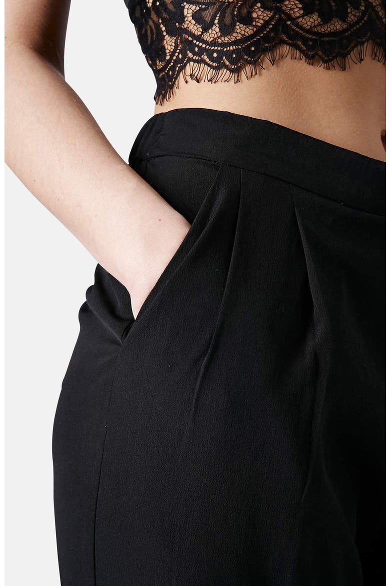Wrap Detail Track Pants, Alternate, color, BLACK