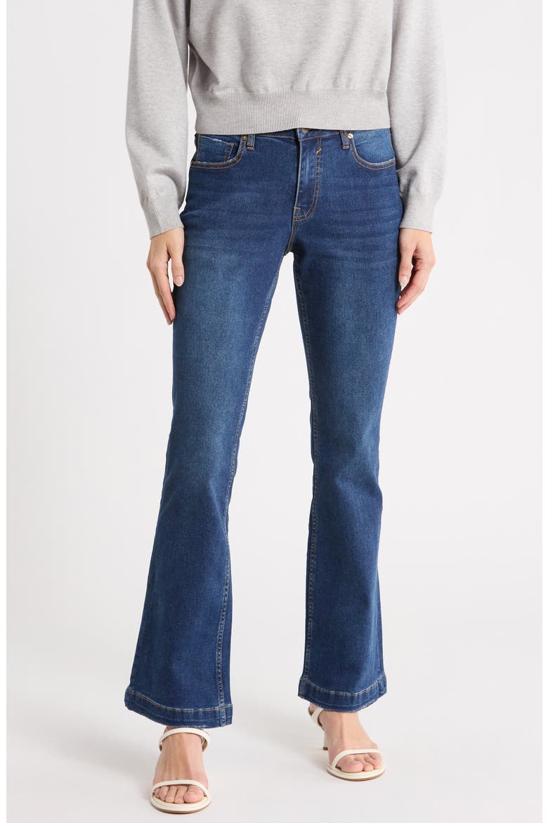 Low Rise Trouser Bootcut Jeans, Main, color, DARK WASH