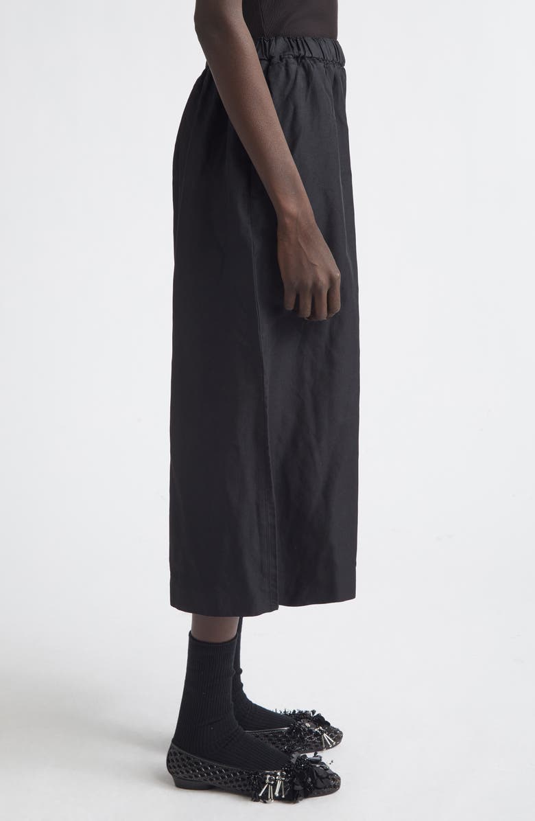 Comme des Garçons Comme des Garçons Crop Twill Wide Leg Pants, Alternate, color, Black