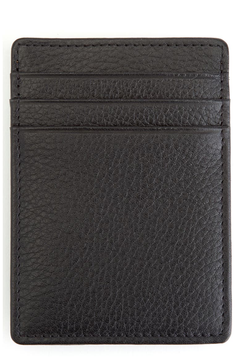 Personalized Magnetic Money Clip Card Case, Main, color, BLACK- GOLD FOIL