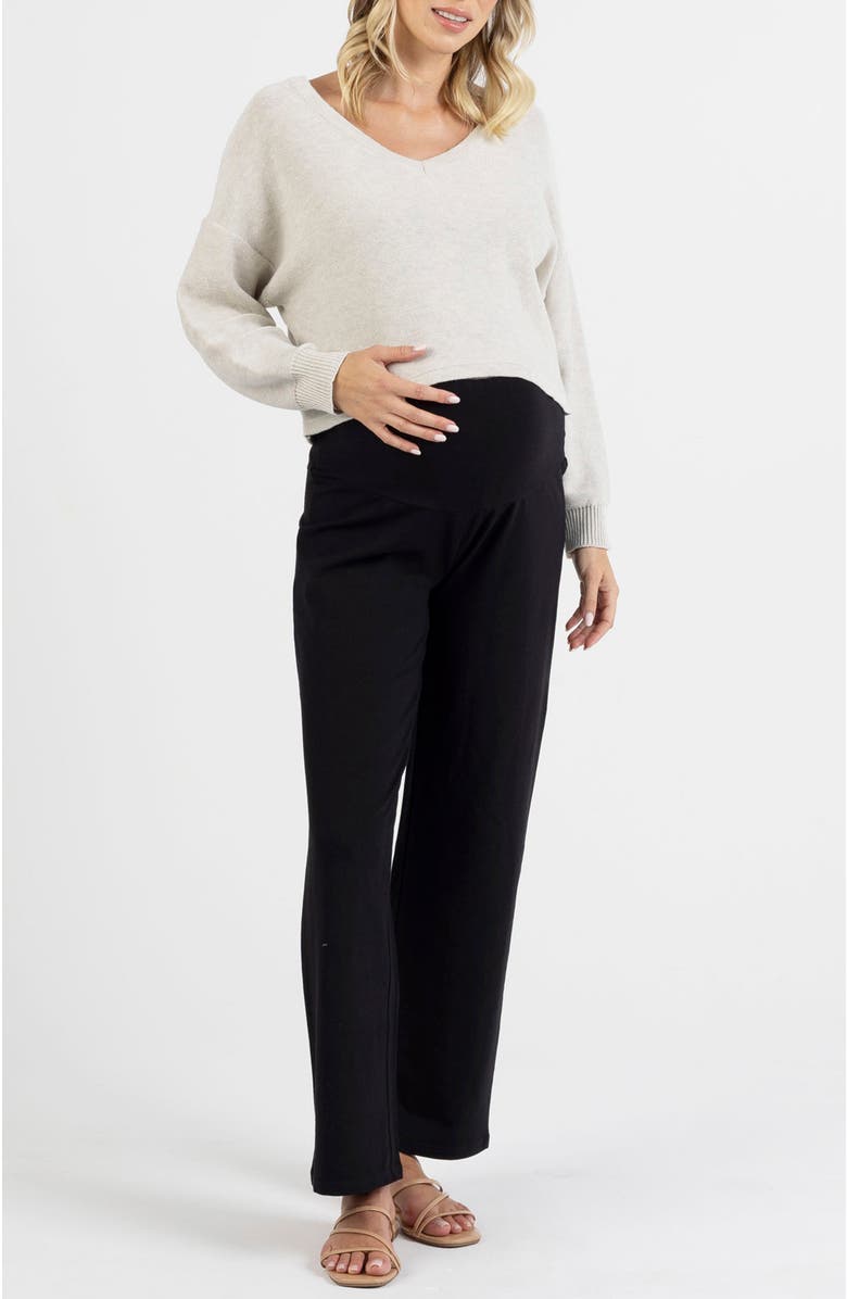Angel Maternity Straight Cut Maternity Lounge Pants, Alternate, color, Black