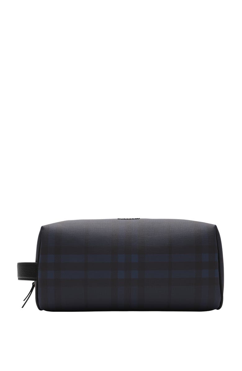Burberry Check Travel Pouch, Main, color, Navy