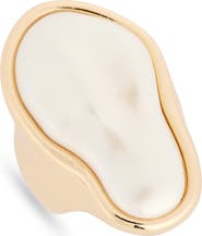 Ettika Faux Pearl Statement Ring