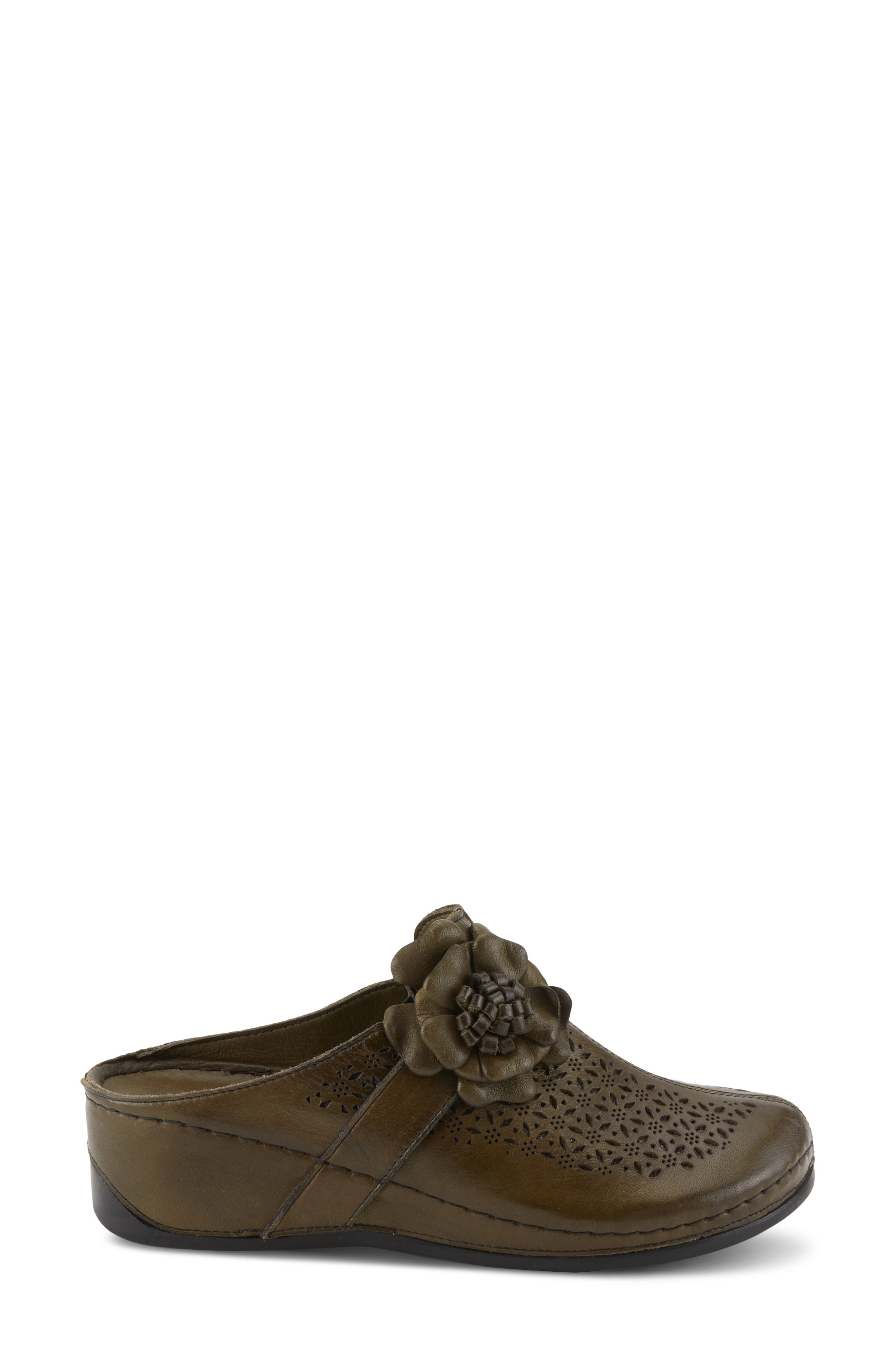 Lilybean Wedge Mule, Alternate, color, OLIVE GREEN
