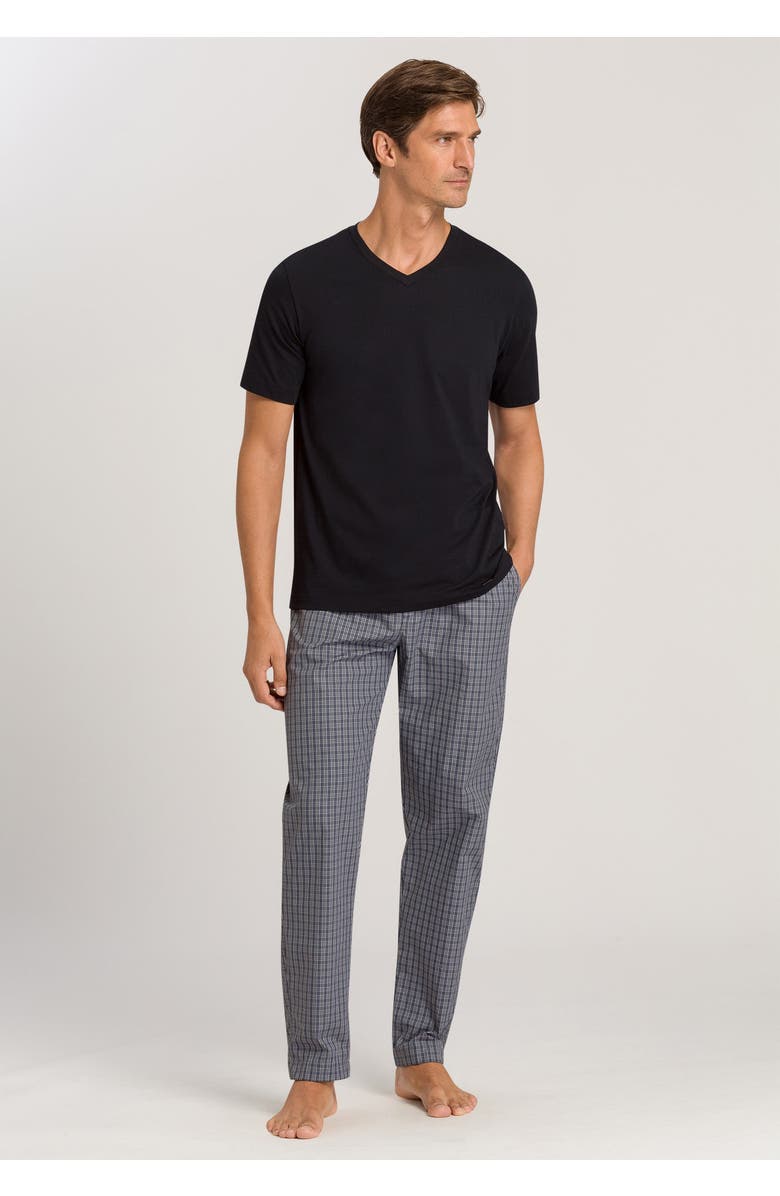 Hanro Living Shirts Cotton V-Neck T-Shirt, Alternate, color, Black