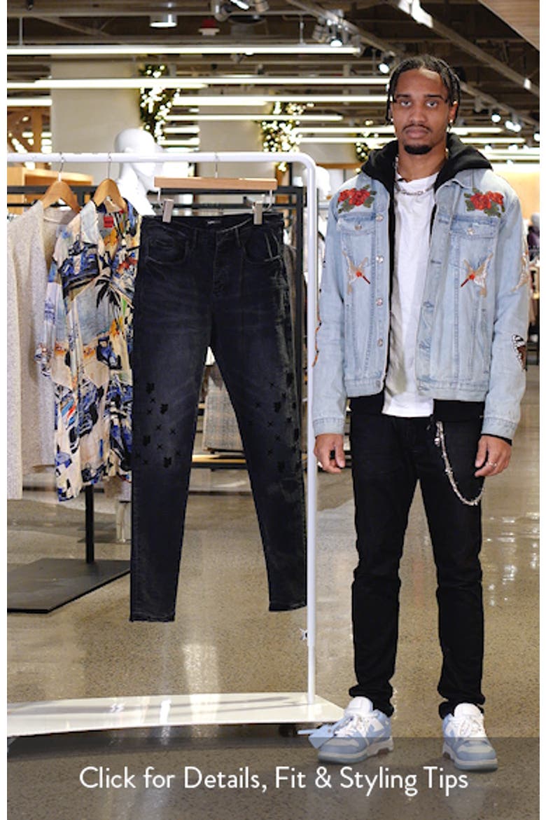Tuffetage Monogram 3D Distressed Skinny Jeans video