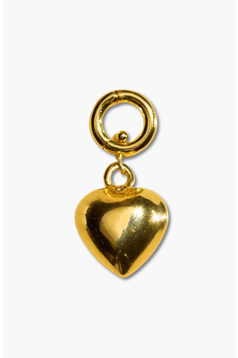 Puffy Heart Charm, Main, color, Gold