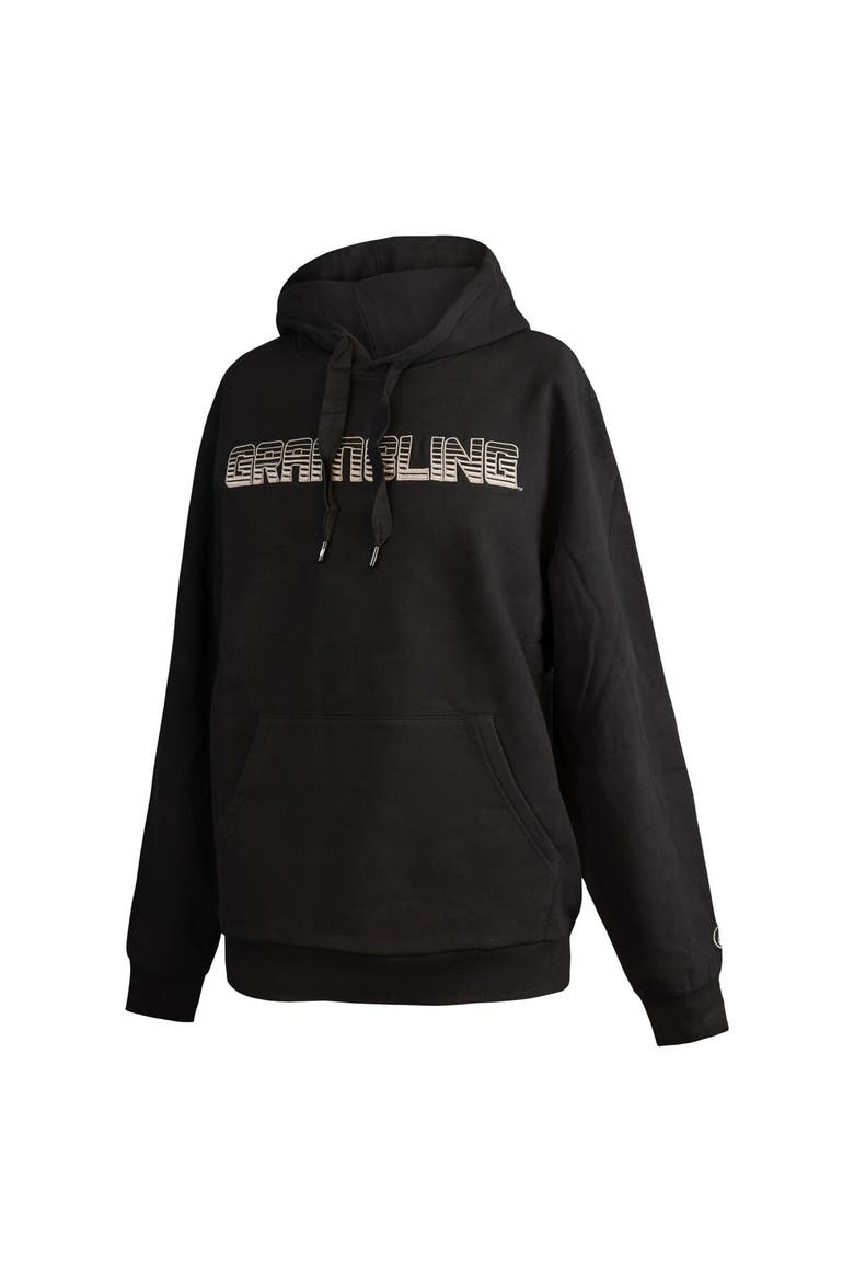 Men's FISLL  Black Grambling Tigers Puff Print Sliced Pullover Hoodie, Alternate, color, Black