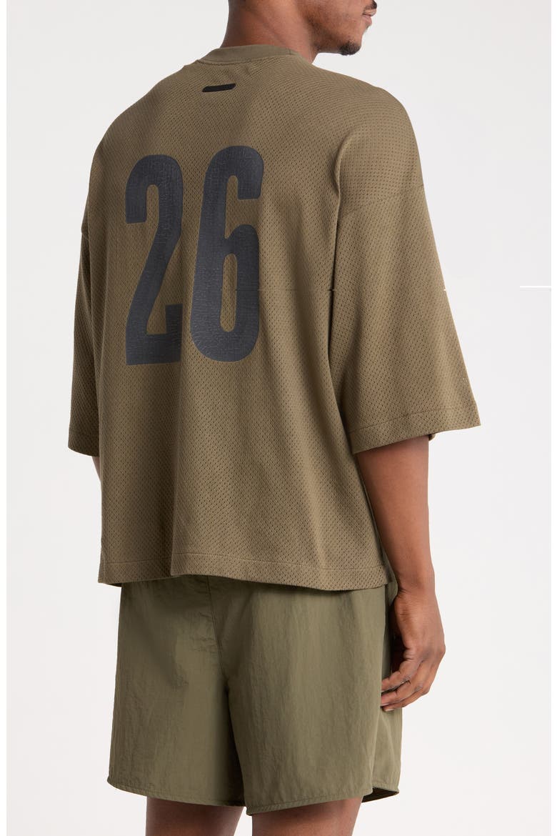 Merch Oversize Cotton Mesh Graphic T-Shirt, Alternate, color, MOSS