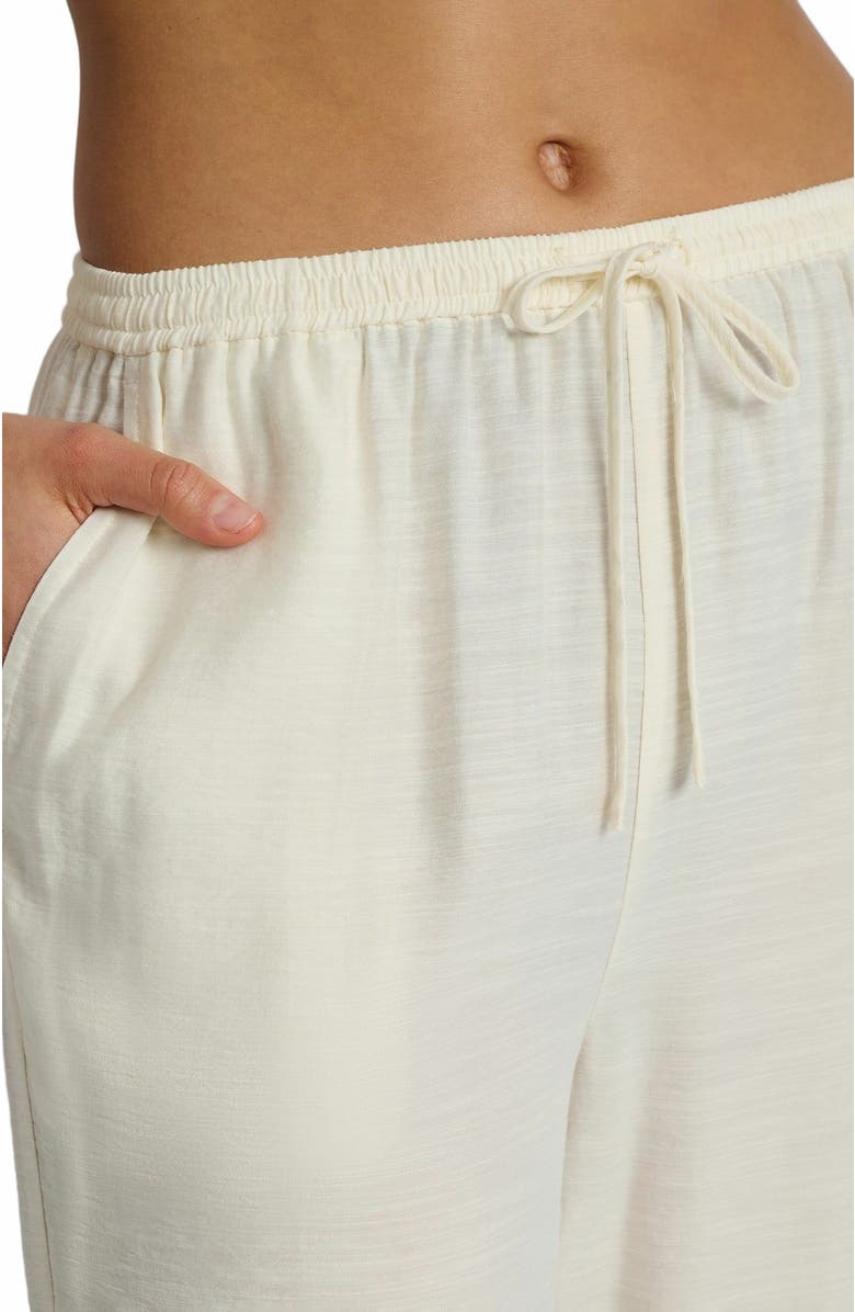 Onia Crinkle Wide Leg Drawstring Pant, Alternate, color, Egret