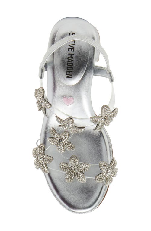 Steve Madden Kids' Jsavvy Slingback Sandal In Silver