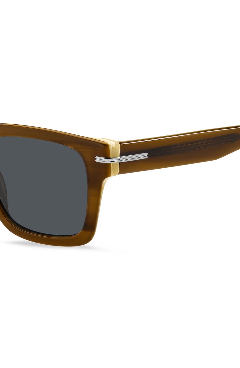 BOSS 50mm Square Sunglasses, Alternate, color, Beige Striped White