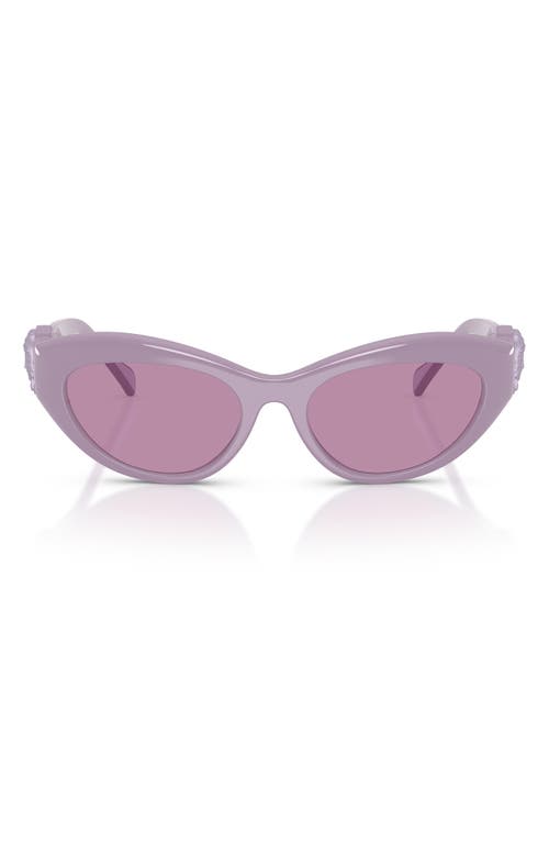 Versace 49mm Small Cat Eye Sunglasses In Lilac