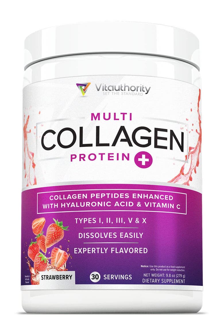 Multi Collagen Protein Plus Powder, Main, color, Strawberry