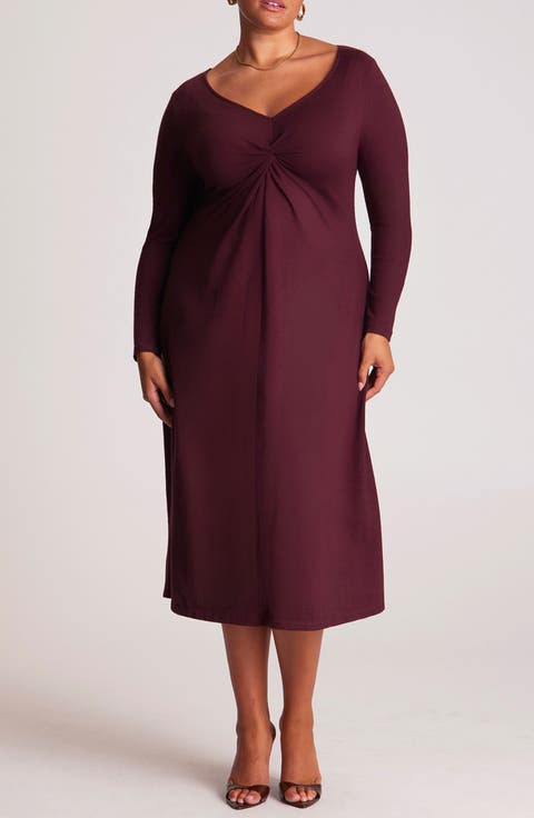 Ezra Sweetheart Neck Midi Dress