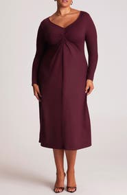 Estelle Ezra Sweetheart Neck Midi Dress