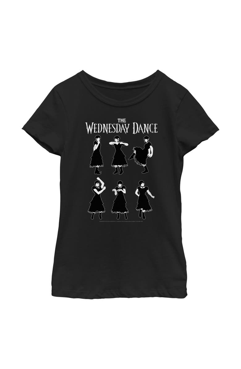 WEDNESDAY Girl's Wednesday Dance Moves Graphic T-Shirt, Main, color, Black
