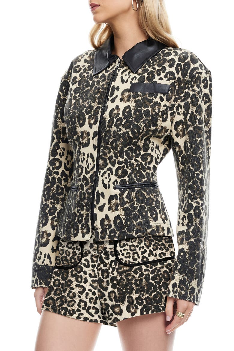Soho Leopard Print Jacket, Alternate, color, LEOPARD