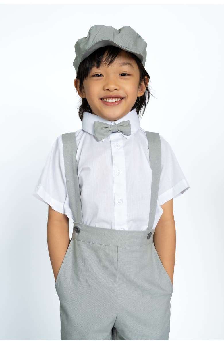 Peanut Butter Collection Kids' Eton 5-Piece Linen Set, Alternate, color, Heather