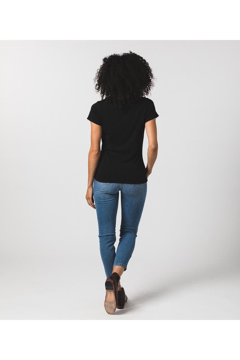 Women's Fitted Tee, Alternate, color, Black