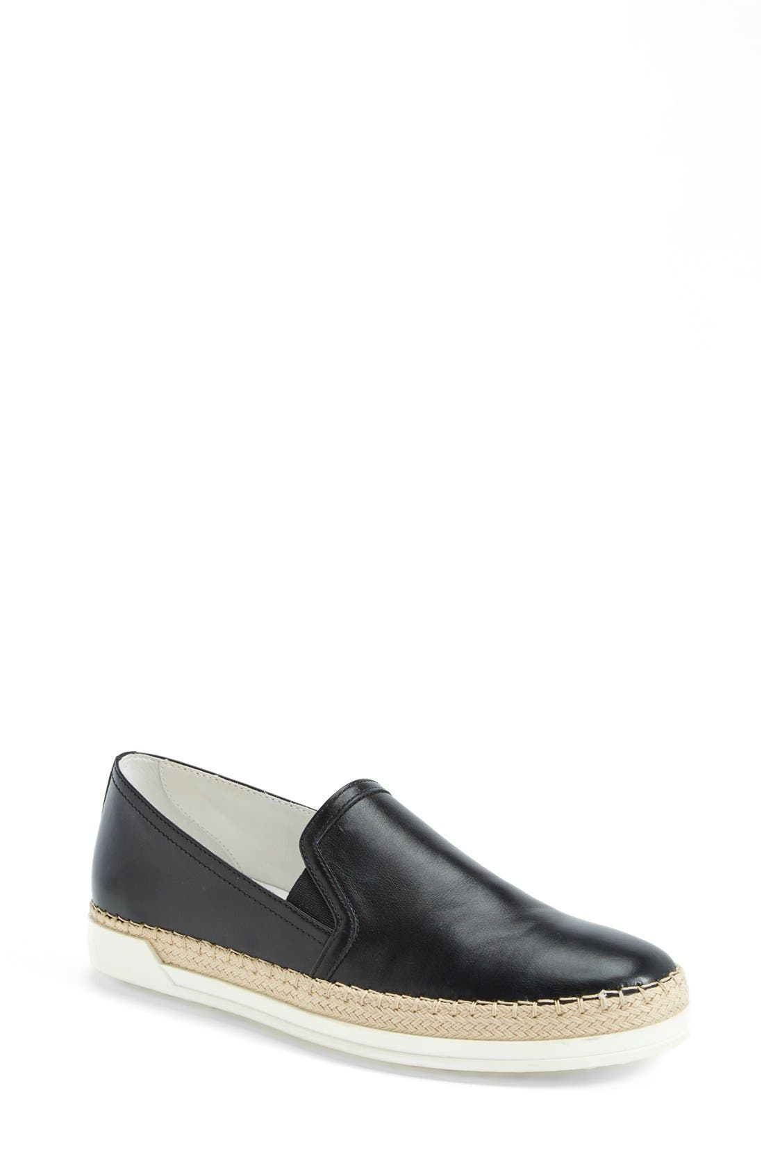 Tod's Slip-On Leather Sneaker, Main, color, 